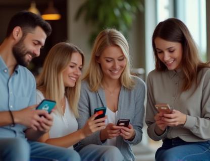 People receiving telecom updates on mobile devices